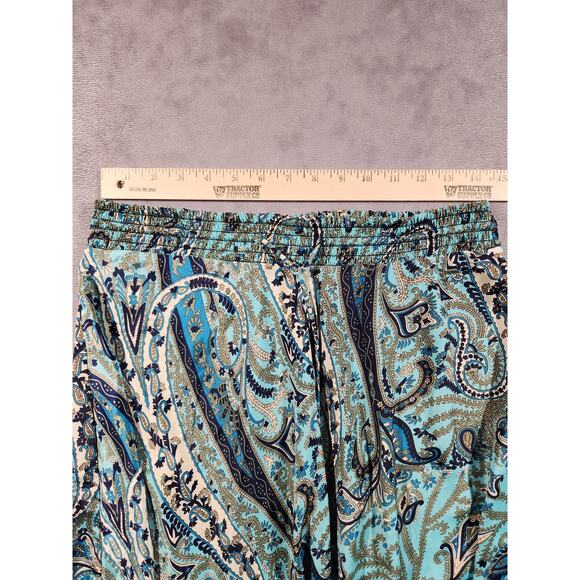 Chelsea and Theodore Maxi Skirt Women's Size XS Blue Paisley Hippie Boho Tassled - Picture 5 of 10